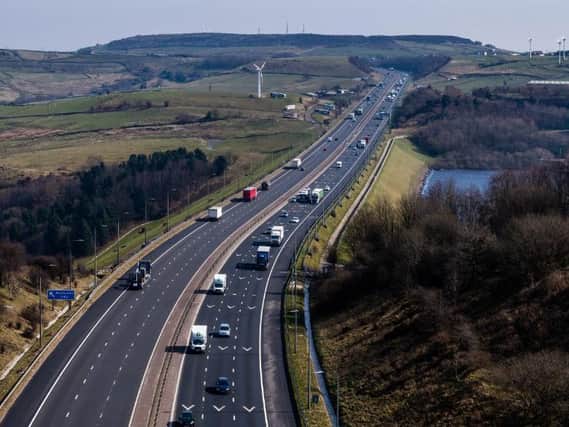 The M62 motorway in West Yorkshire