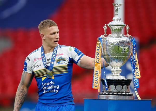 Hungry: Leeds forward Mikolaj Oledzki says the side's Challenge Cup win at Wembley has made them hungry for more success. Picture by Ed Sykes/SWpix.com