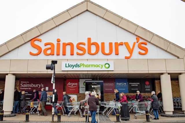 Supermarkets like Sainsbury's have reported long queues.