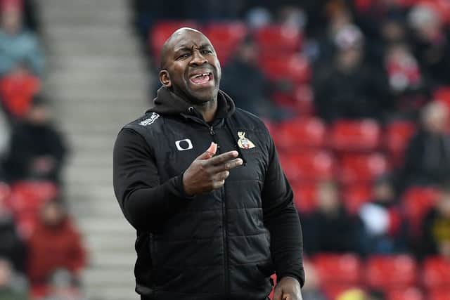 SIDELINED: Doncaster Rovers' manager Darren Moore is missing from the touchline for the FA cup tie after going into self-isolation. Picture: Andrew Roe/AHPIX