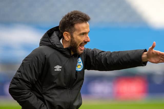 Huddersfield Town manager Carlos Corberan. Picture: Bruce Rollinson.