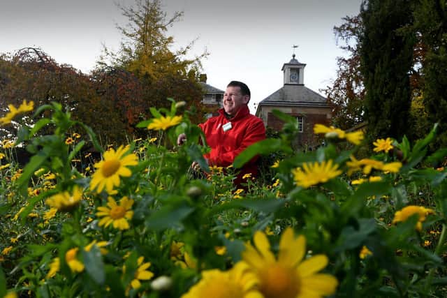 Head Gardener Sam Shipman pictured at Beningbrough Hall, near York..5th November 2020..Picture by Simon Hulme