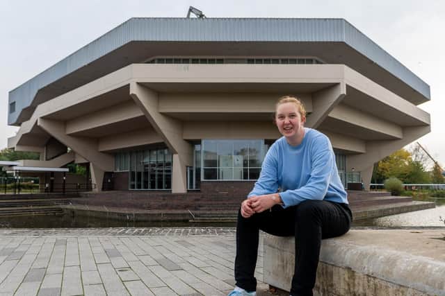 Pictured, Milda Ambra, a care leaver currently in her second year at the University of York. Photo credit: James Hardisty/ JPIMediaResell