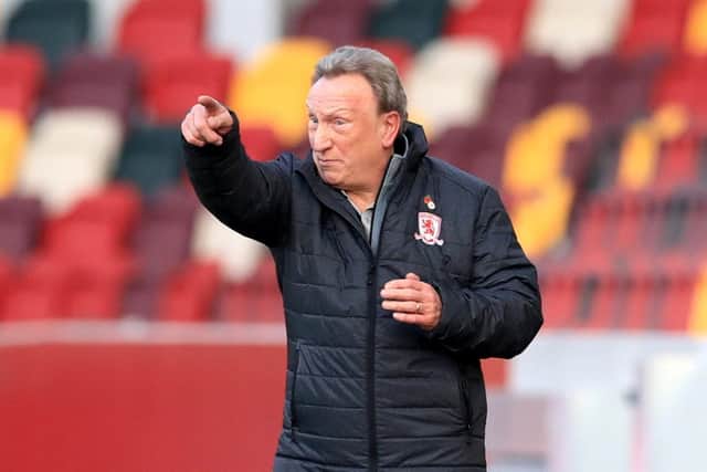 Middlesbrough manager Neil Warnock gestures on the touchline (Picture: PA)