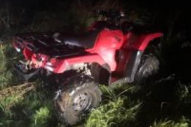 A Honda quad bike recovered by North Yorkshire Police after it was stolen from a farm in Helmsley in August