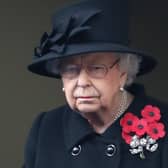 The Queen at the Remembrance Sunday service at the Cenotaph.
