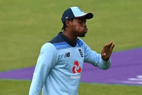 Busy man: Jofra Archer, competing on England duty where their priorities should lie, despite the money on offer and the time out of the game required to play in the Indian Premier League (Picture: Getty Images)