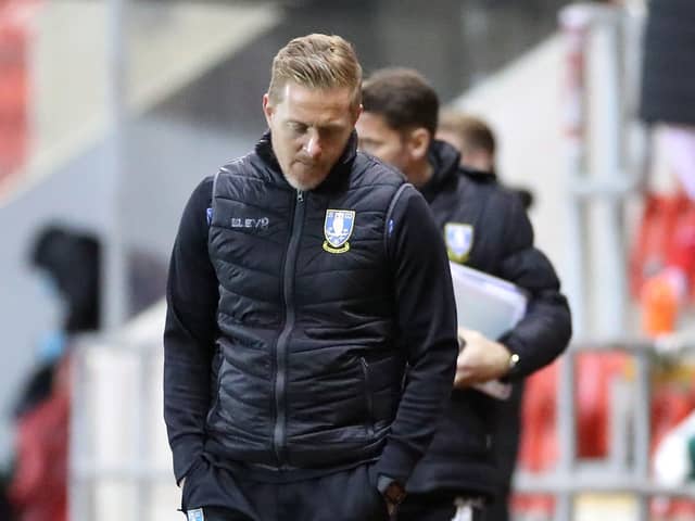 Sheffield Wednesday manager Garry Monk looks dejected during his side's 3-0 defeat at Rotherham United last month. Picture: Danny Lawson/PA
