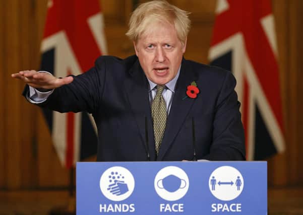 Prime Minister Boris Johnson during a media briefing in Downing Street, London, on coronavirus (COVID-19). Picture: Tolga Akmen/PA Wire