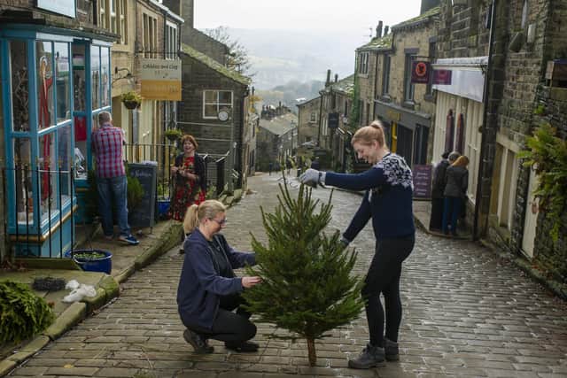 Efforts are underway to spruce up Haworth's Main Street for Christmas