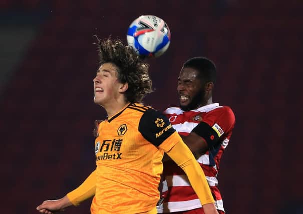 Doncaster playing Wolves in the Papa John's Trophy on Tuesday night (Picture: PA)