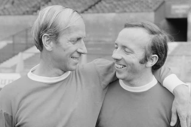 Nobby Stiles with Bobby Charlton (Picture: Evening Standard/Hulton Archive/Getty Images)