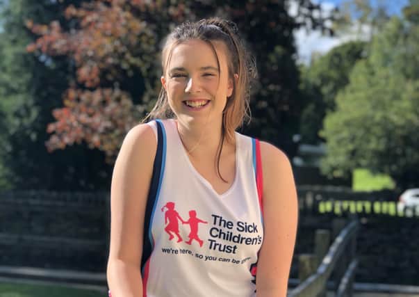Ruby Firth who is running to raise money for Eckersley House in Leeds