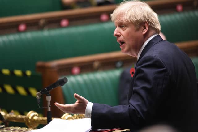 Boris Johnson at Prime Minister's Questions on Wednesday - hours before a Downing Street power struggle erupted.