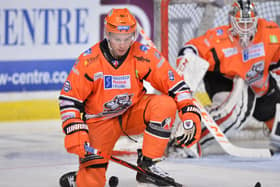 BRING IT ON: Sheffield Steeldogs' Ben O'Connor, seen in action last season for Sheffield Steelers, hopes the forthcoming 'Streaming Series' can help produce a shortened, regular season involving more NIHL National clubs. Picture courtesy of Dean Woolley.