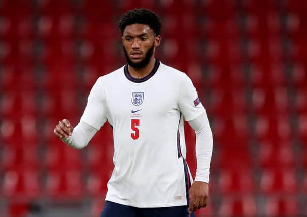 England's Joe Gomez: Went down injured in training. Picture: Nick Potts/PA