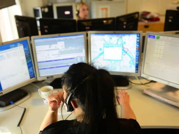 A police control room where operators take 999 and 101 phone calls.