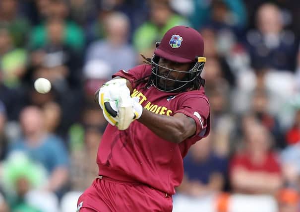West Indies batsman Chris Gayle: Six-hit king. Picture: Tim Goode/PA