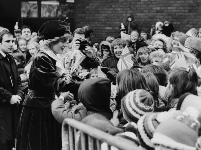 Diana, Princess of Wales, visits Leeds in the 1980s