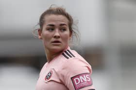 Katie Wilkinson of Sheffield United Women during the The FA Women's Championship match at the Technique Stadium, Chesterfield. (Picture Darren Staples/Sportimage)