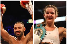 Kell Brook and Terri Harper are in action tonight. Pictures: Getty Images.