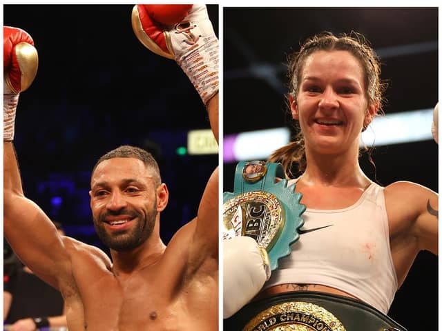 Kell Brook and Terri Harper are in action tonight. Pictures: Getty Images.