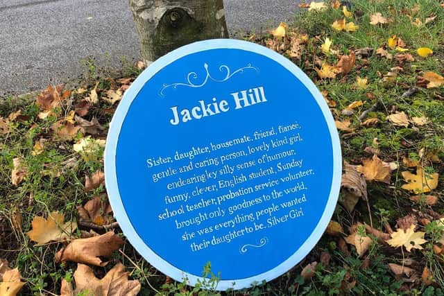 The tribute to Jacqueline Hill.