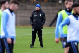Tony Pulis watches the Sheffield Wednesday players during Monday's practice session,. Picture: swfc/Steve Ellis.