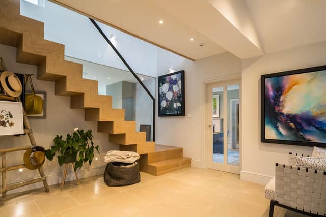 The new staircase is one of the standout features of the house