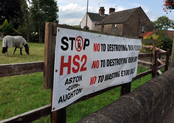 There has been widespread unhappiness in parts of Yorkshire included on the HS2 route.  Picture Tony Johnson.