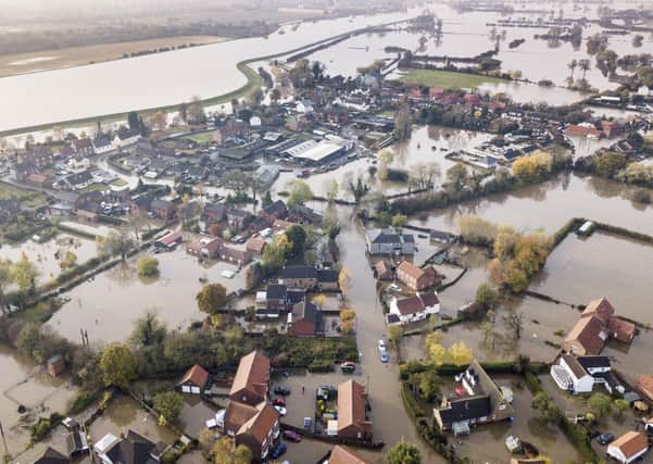 The village of Fishlake, Doncaster, submerged under flood water in November 2019. Picture: Tom Maddick/SWNS