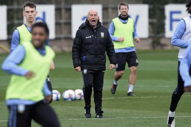 Tony Pulis takes charge of his first Sheffield Wednesday training session. 
(Picture: SWFC/Steve Ellis)