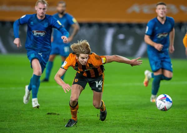 Martin Samuelsen: Scored two goals as Hull progressed in the Papa John’s Trophy. (Picture: Bruce Rollinson)