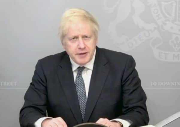 Prime Minister Boris Johnson gives a statement on the defence review via video link from 10 Downing Street. Photo: House of Commons/PA Wire