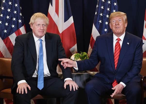 Prime Minister Boris Johnson with incumbent US President Donald Trump. Photo: tefan Rousseau/PA Wire