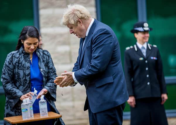 Home Secretary Priti Patel and Prime Minister Boris Johnson visited North Yorkshire Police's training HQ earlier this year. Photo: Charlotte Graham ©2020 CAG Photography Ltd