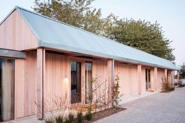 A new eco-friendly building housing guest suites