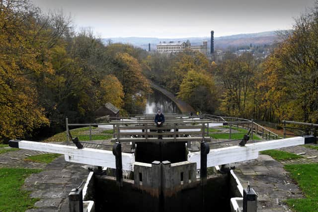 William Froggatt at Five Rise Locks, Bingley, on the Leeds and Liverpool Canal.  Picture by Simon Hulme