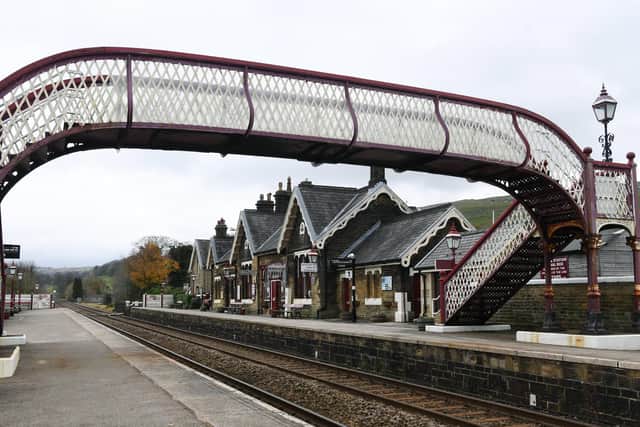 The railway station and signal box.