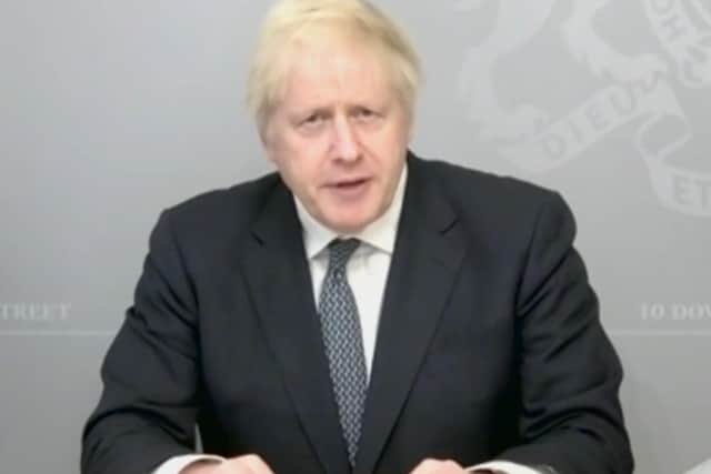 Boris Johnson has been giving statements by video link this week. Picture: House of Commons/PA Wire