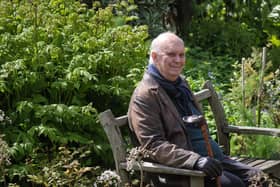 Sir Alan Ayckbourn in his garden in May this year. (Picture: Tony Bartholomew).