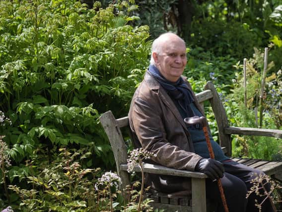 Sir Alan Ayckbourn in his garden in May this year. (Picture: Tony Bartholomew).