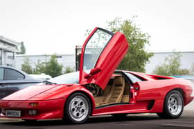 The Lamborghini Diablo just after work on it was completed
