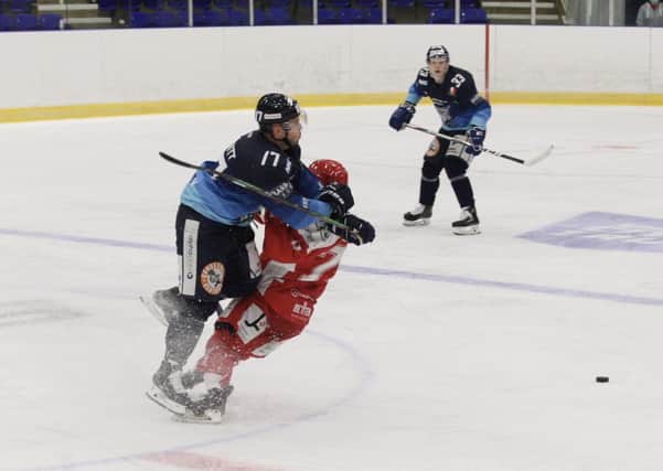 SUDDEN IMPACT: Jason Hewitt proved a hit for Sheffield Steeldogs in their 'Streaming Series' opener at home to Swindon Wildcats. Picture: Cerys Molloy.