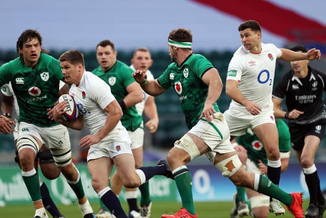 England's Owen Farrell against Ireland (Photo by ADRIAN DENNIS/AFP via Getty Images)