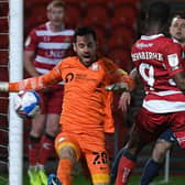 Fejiri Okenabirhie nets Doncaster Rovers' 93rd-minute equaliser against Sunderland. Picture: Andrew Roe/AHPIX LTD