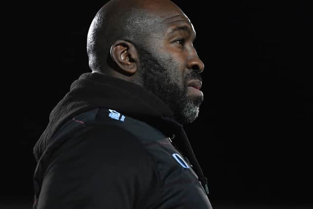 Rovers chief Darren Moore returned from Covid-19 isolation for Saturday's clash with Sunderland. Picture: Getty Images