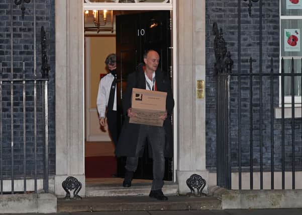 This was Diminic Cummings leaving 10 Downing Street earlier this month.