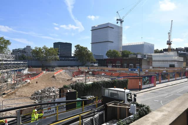 A HS2 construction site in North London - but will the high-speed rail line ever reach Leeds?