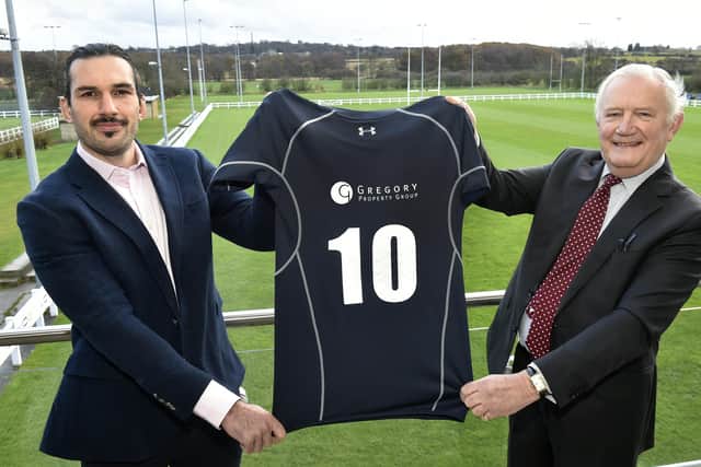 New Leeds Tykes sponsors: Captain Jake Brady and Barry Gregory, owner of the Gregory Property Group.